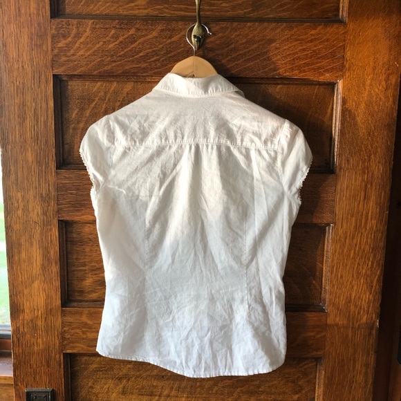 Cap sleeve button down shirt - Picture 3 of 3